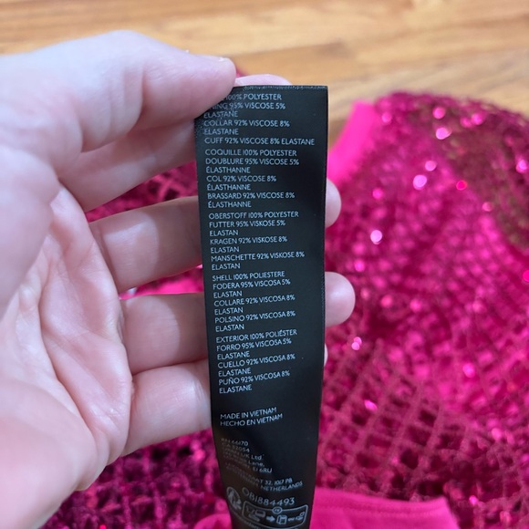 New Anthropologie Pilcro Long-Sleeve Sequin Top Raspberry S NWT - Picture 12 of 12